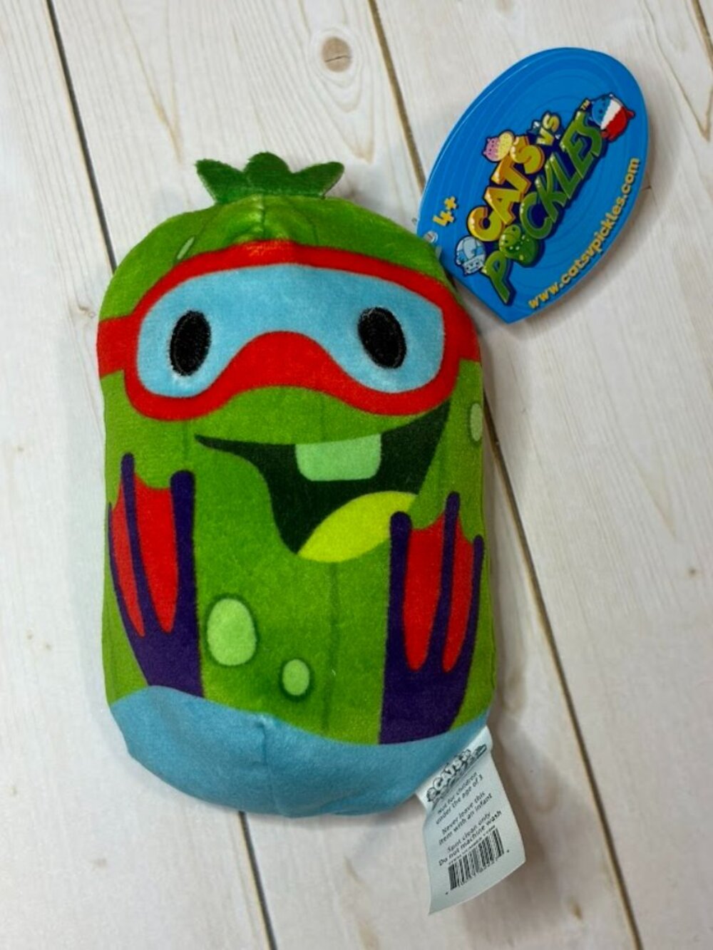 4 for $12 Cats vs Pickles Gulp #254 Green Deep Sea Cuke Pickle Plush 4" NWT